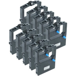 10x Ruban encreur compatible avec oki Microline ml 325, ML-3320, ml 321 Turbo n imprimante matricielle ou de reçus - noir - Vhbw