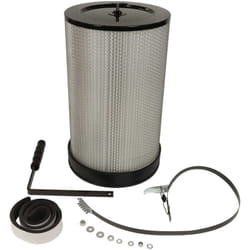 Filtre à particules fines compatible avec Scheppach HD12 centrale d'aspiration - particules fines avec brosses de nettoyage - Vhbw