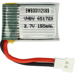 Vhbw - Batterie compatible avec jjrc H20, H20H modéle rc (150mAh, 3,7V, Li-polymère, 25 x 17,5 x 7,6 mm, Walkera à 2 broches)