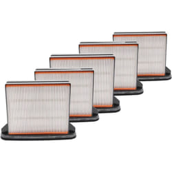 Vhbw - 5x filtre compatible avec Starmix isp iPulse L-1635 basic, isp ARM-1435 aspirateur - filtre à eau/à plis plats/HEPA noir / blanc / gris