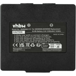 1x Batterie compatible avec Abitron Mini-Ex2-IIB/IIC opérateur télécommande industrielle (2200mAh, 3,6V, NiMH) - Vhbw