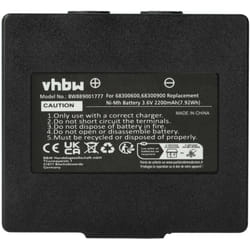 Vhbw - 1x Batterie remplacement pour Hetronic 900, 68300900, 68300600, HE900 pour opérateur télécommande industrielle (2200mAh, 3,6V, NiMH)