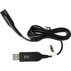 vhbw Câble de charge compatible avec Braun Multi Grooming Kit MGK 3342, MGK 3345, MGK 3440, MGK 3441 rasoir - Câble d'alimentation, 120 cm noir
