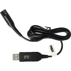 Vhbw - Câble de charge remplacement pour Braun 81747675 pour rasoir - Câble d'alimentation, 120 cm noir