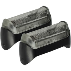 2x Grille de rasoir électrique remplacement pour Braun 81519185, 81519177, 81387934 + cadre, noir/argenté - Vhbw
