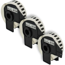 Vhbw - 3x Rouleau d'étiquettes + support 29mm x 30,48m (1 étiquette) compatible avec Brother pt QL-710W, QL650TD, QL-700, QL-710 étiqueteuse