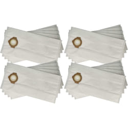 Vhbw - 20x Sacs remplacement pour Milwaukee 4058546360443, 4932478762 pour aspirateur - microfibre non tissée, 40cm x 19,5cm blanc