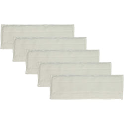Vhbw - 5x Housses de rechange compatible avec Kärcher sc 3 Upright EasyFix nettoyeur à vapeur, balai vapeur - microfibre, blanc