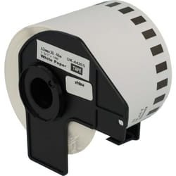 1x Rouleau d'étiquettes + support 62mm x 30,48m (1 étiquette) compatible avec Brother pt QL-700 étiqueteuse - premium détachable - Vhbw
