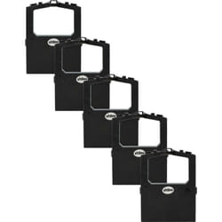Vhbw - 5x Ruban encreur compatible avec oki Microline 391 Elite, 390 Turbo n, 391 Plus, 391 Turbo imprimante matricielle ou de reçus - noir
