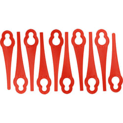 vhbw 10x Lames compatible avec Florabest FRT 18 A, FAT 18 B3, FAT 18 B2, FRT 18 A1 taille gazon - Lames de rechange, rouge, nylon / plastique