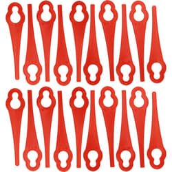 Vhbw - 20x Lames compatible avec Florabest frt A20 A1, frt 20 A1 taille gazon - Lames de rechange, rouge, nylon / plastique