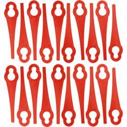 Vhbw - 20x Lames compatible avec MacAllister taille gazon - Lames de rechange, rouge, nylon / plastique