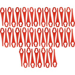 Vhbw - 50x Lames compatible avec MacAllister taille gazon - Lames de rechange, rouge, nylon / plastique