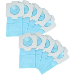 Vhbw - 10x Sacs compatible avec Makita XLC02ZB, DCL181F aspirateur - papier, 11,85cm x 6cm bleu clair