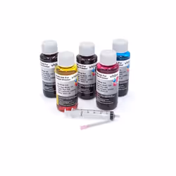 vhbw 5x Encre de recharge compatible avec Canon Pixma G7050 imprimante - Kit de recharge dye cyan dye magenta dye noir dye