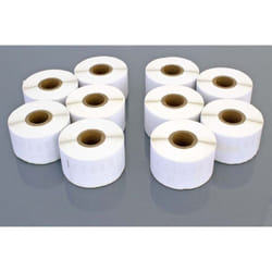 Vhbw - 10x Rouleau d'étiquettes 36mm x 89mm (260 étiquettes) compatible avec Dymo LabelWriter 400 Turbo, EL40, 400 Duo, EL60 étiqueteuse