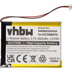 vhbw - the clever way - Batterie de rechange de haute qualité avec une grande autonomie et compatible avec votre lecteur de m ...