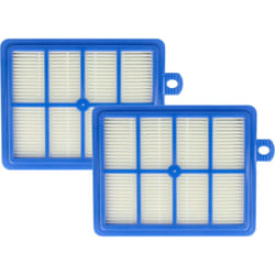 Vhbw - 2x Filtre compatible avec aeg Air Max aam 6116, 6117, 6118, 6119, 6120, 6121, 6122, 6123 aspirateur - filtre de sortie d'air, blanc / bleu