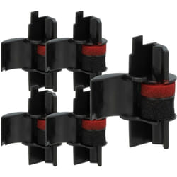 vhbw 5x Rouleaux d'encre noir compatible avec Casio FR 120S, 110S, 18, 170L, 120T, 125S calculatrice imprimante, caisse enregistreuse