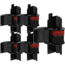 5x Rouleaux d'encre noir compatible avec Casio 21, FR125, 185/II/III, 180 Series calculatrice imprimante, caisse enregistreuse - Vhbw