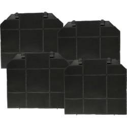 4x Filtres à charbon actif compatible avec Franke Glass Linear fgl 705-P xs, Glass Linear fgl 605-P xs hotte aspirante - 26,5 x 23,5 x 1,5 cm - Vhbw