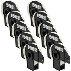Vhbw - 10x Rouleau d'étiquettes + support 17mm x 54mm (400 étiquettes) remplacement pour Brother DK-11204 pour étiqueteuse