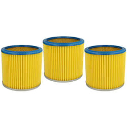 Vhbw - 3x filtre plissé compatible avec Aqua Vac 6309 p, 6400 f, 7002, 7000, 63007, 73007, 670, 650, 730, 700 aspirateur - bleu / jaune