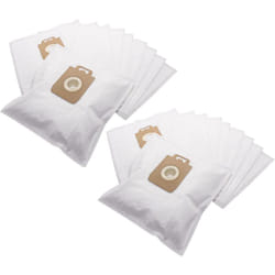 Vhbw - 20x Sacs remplacement pour Wolf 1735, 1730 (PH1206) pour aspirateur - microfibre non tissée, 32cm x 19cm blanc