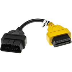 Vhbw - Adaptateur OBD1 16 Pin vers OBD2 compatible avec Fiat Grande Punto, Fiorino, Qubo, Punto, Ypsilon, 500, Doblo, Ducato automobiles - 20 cm