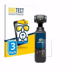 BROTECT Film Protecteur Verre 9H pour DJI Osmo Pocket 3 (3 Pièces) [Anti-Rayures Transparent]