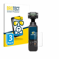 BROTECT Film Protecteur Verre 9H pour DJI Osmo Pocket 3 (3 Pièces) [Anti-Rayures Transparent]