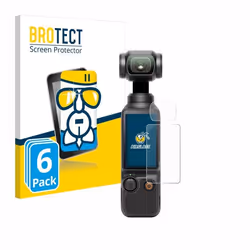 BROTECT Film Protecteur Verre 9H pour DJI Osmo Pocket 3 (Affichage + Lentille) (6 Pièces) [Anti-Rayures Transparent]