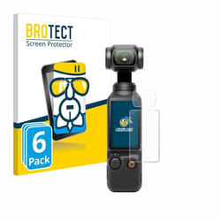 BROTECT Film Protecteur Verre 9H pour DJI Osmo Pocket 3 (Affichage + Lentille) (6 Pièces) [Anti-Rayures Transparent]