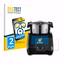 BROTECT Protection Ecran pour SilverCrest Monsieur Cuisine Smart BLACK EDITION (2 Pièces) - Film Protection Ultra Clair