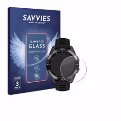 Savvies Verre Trempé pour Tissot T-Touch Connect Sport 2023 (3 Pièces) Vitre Protection Ecran Film Trempé de Verre Dureté 9H