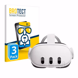 BROTECT Film Protecteur Verre 9H pour Meta Quest 3 (3 Pièces) [Anti-Rayures Transparent]