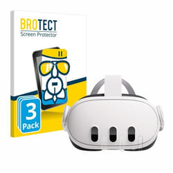 BROTECT Film Protecteur Verre 9H pour Meta Quest 3 (3 Pièces) [Anti-Rayures Transparent]