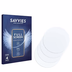 Savvies (4 Pièces) Full-Screen Ecran Protection pour Ice-Watch ICE smart 2.0 1.2 (rond) Full Cover Film Protection 3D Curved