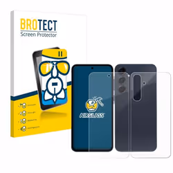 BROTECT Film Protecteur Verre 9H pour Samsung Galaxy A55 5G (Avant+Arrière) [Anti-Rayures Transparent]