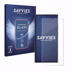 Savvies Verre Trempé pour Samsung Galaxy S24 Ultra (3 Pièces) Vitre Protection Ecran Film Trempé de Verre Dureté 9H