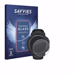 Savvies Verre Trempé pour Garmin Instinct Crossover Solar (3 Pièces) Vitre Protection Ecran Film Trempé de Verre Dureté 9H