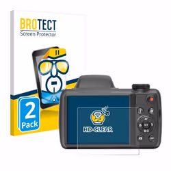 BROTECT Protection Ecran pour Kodak Pixpro AZ528 (2 Pièces) - Film Protection Ultra Clair