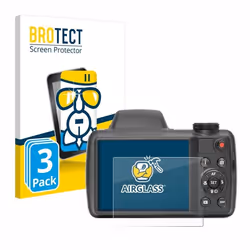 BROTECT Film Protecteur Verre 9H pour Kodak Pixpro AZ528 (3 Pièces) [Anti-Rayures Transparent]