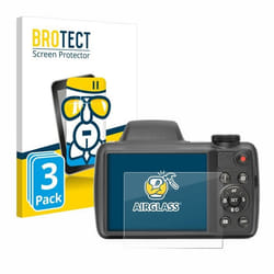 BROTECT Film Protecteur Verre 9H pour Kodak Pixpro AZ528 (3 Pièces) [Anti-Rayures Transparent]