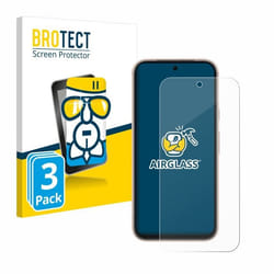 BROTECT Film Protecteur Verre 9H pour Google Pixel 8a (3 Pièces) [Anti-Rayures Transparent]