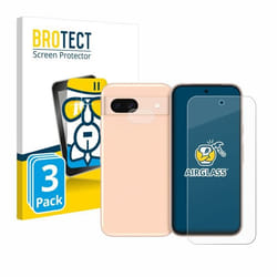 BROTECT Film Protecteur Verre 9H pour Google Pixel 8a (Avant+Caméra) (3 Pièces) [Anti-Rayures Transparent]