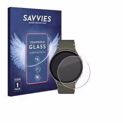 Savvies Verre Trempé pour Samsung Galaxy Watch 7 (44 mm) Vitre Protection Ecran Film Trempé de Verre Dureté 9H