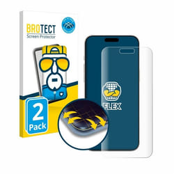 BROTECT Protection Intégrale 3D Incurvé pour Apple iPhone 16 Pro (2 Pièces) - Couverture Complète Film Protection Écran