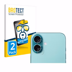 BROTECT Protection Ecran pour Apple iPhone 16 Plus (Caméra UNIQUEMENT) (2 Pièces) - Film Protection Ultra Clair